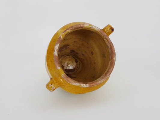 19th Century Little Yellow Glazed Confit Pot, South West of France-MZP-2019756