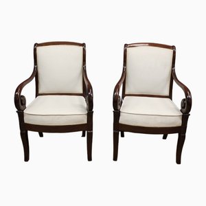 19th Century Louis Philippe Armchairs in Mahogany, Set of 2-BCR-1763500