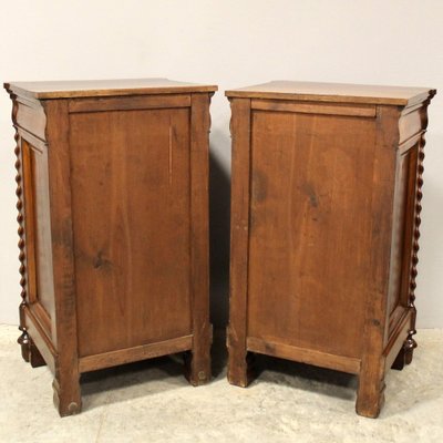 19th Century Louis Philippe Bedside Tables in Walnut, Italy, Set of 2-UMS-1785007