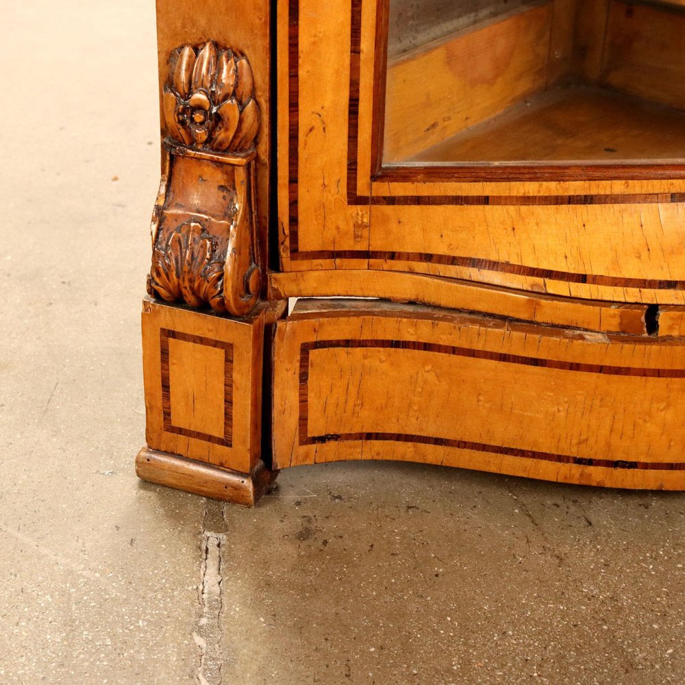 19th Century Louis Philippe Corner Cupboards in Wood, Italy