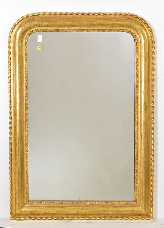 19th Century Louis Philippe Gilded Mirror in Gold Leaf Mirror, 1860s