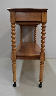 19th Century Louis Philippe Solid Blond Walnut Trolley-RVK-581393