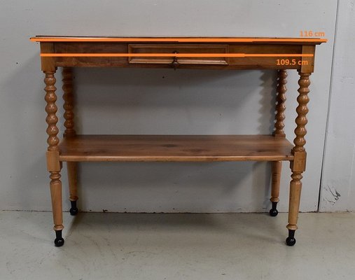 19th Century Louis Philippe Solid Blond Walnut Trolley-RVK-581393