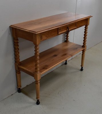 19th Century Louis Philippe Solid Blond Walnut Trolley-RVK-581393