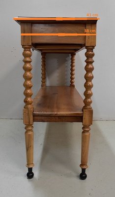 19th Century Louis Philippe Solid Blond Walnut Trolley-RVK-581393