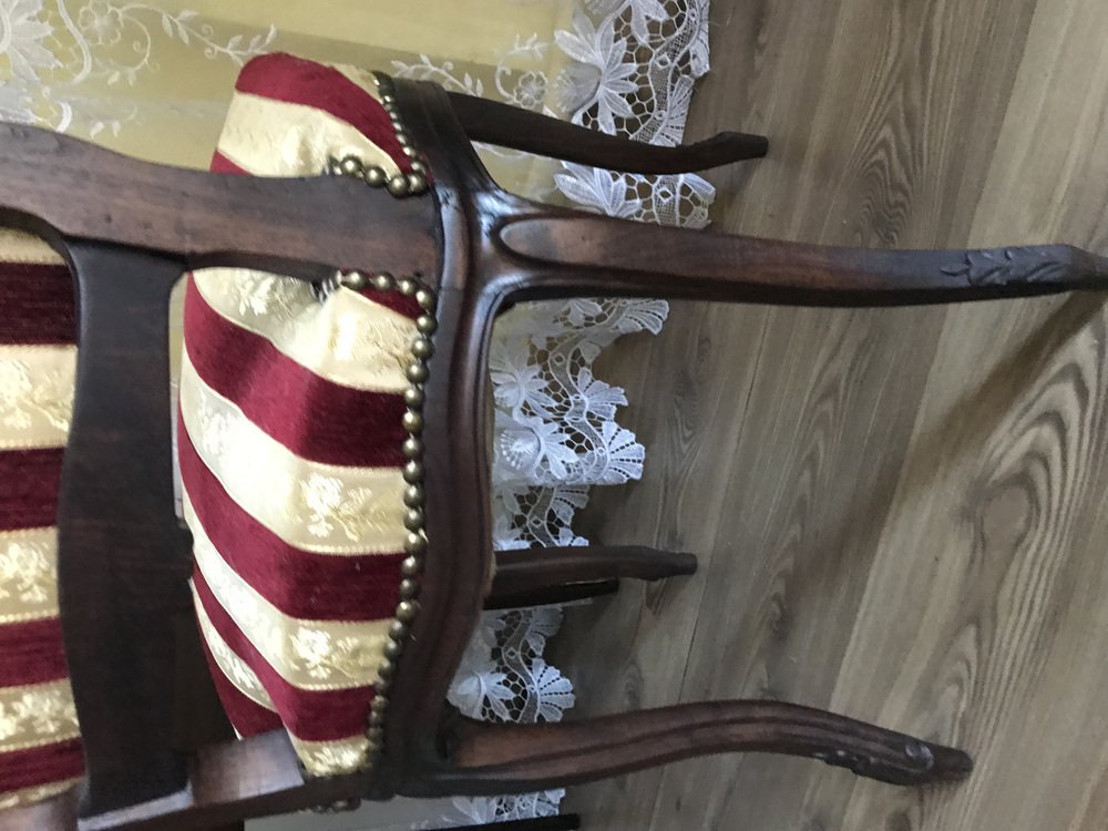 19th Century Louis Philippe Table and Chairs Set, Set of 3