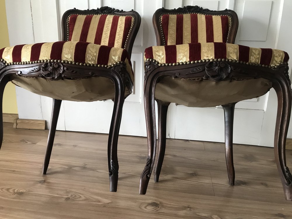 19th Century Louis Philippe Table and Chairs Set, Set of 3