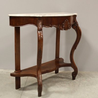 19th Century Louis Philippe Walnut Console, Italy-UMS-1240501