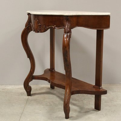 19th Century Louis Philippe Walnut Console, Italy-UMS-1240501