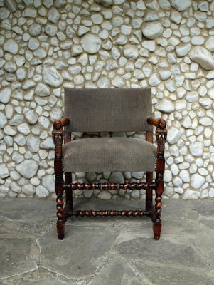 19th Century Louis XIII Style Armchair-ZM-978395