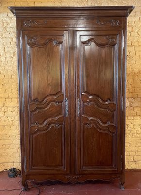 19th Century Louis XV Oak Wardrobe-HPU-1174635