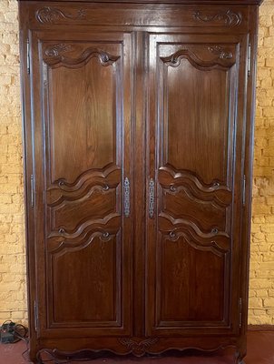 19th Century Louis XV Oak Wardrobe-HPU-1174635