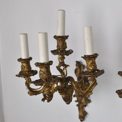 19th Century Louis XV Style Bronze Sconces, Set of 2-SYQ-1162065