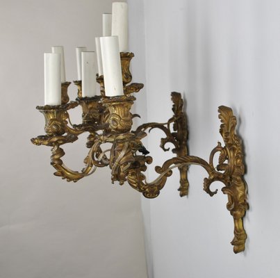 19th Century Louis XV Style Bronze Sconces, Set of 2-SYQ-1162065