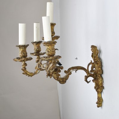 19th Century Louis XV Style Bronze Sconces, Set of 2-SYQ-1162065