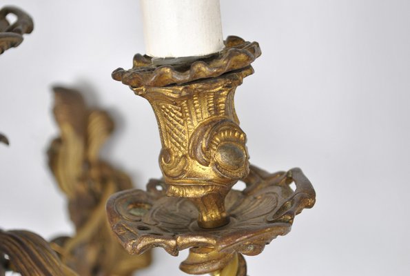 19th Century Louis XV Style Bronze Sconces, Set of 2-SYQ-1162065