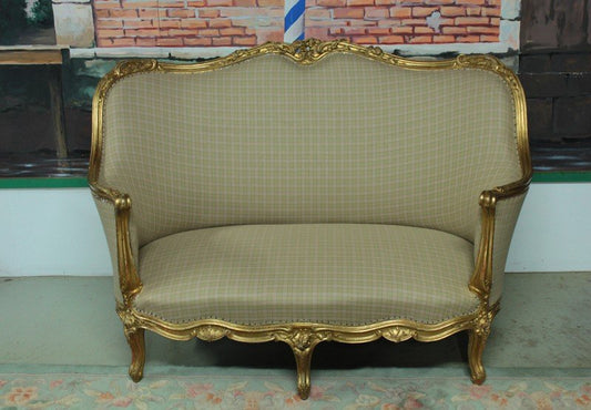 19th Century Louis XV Style Gilded Sofa