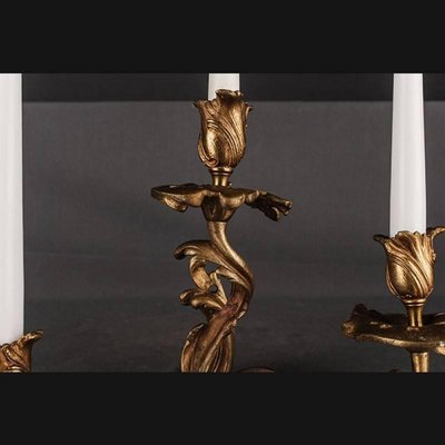 19th Century Louis XV Style Three-Lighted Luminary Wall Light, 1890s-FLW-1401793