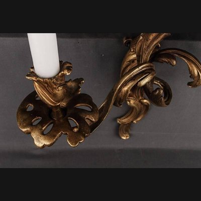 19th Century Louis XV Style Three-Lighted Luminary Wall Light, 1890s-FLW-1401793