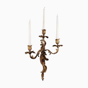 19th Century Louis XV Style Three-Lighted Luminary Wall Light, 1890s-FLW-1401793