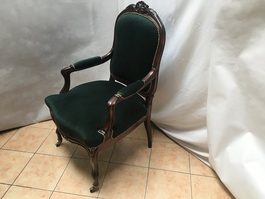 19th Century Louis XV Style Throne Seats in Walnut, Set of 2-WQQ-1030729