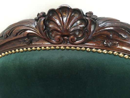 19th Century Louis XV Style Throne Seats in Walnut, Set of 2-WQQ-1030729