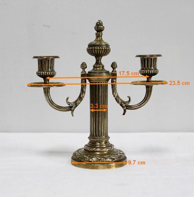 19th Century Louis XVI Bronze Candleholders, Set of 2-RVK-892540