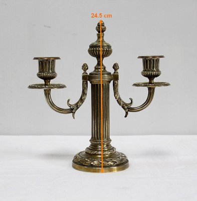 19th Century Louis XVI Bronze Candleholders, Set of 2-RVK-892540