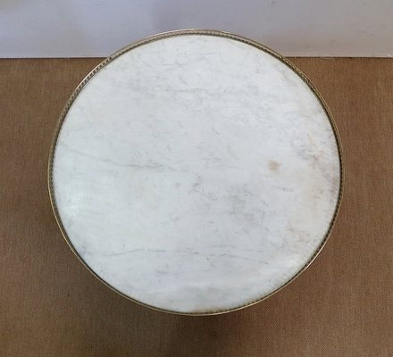 19th Century Louis XVI Carrara Marble & Wood Table-RVK-1240056