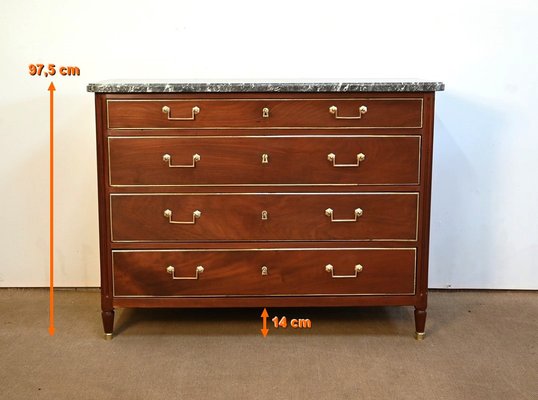 19th Century Louis XVI Chest of Drawers in Mahogany-RVK-1726169