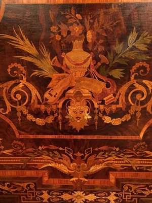 19th Century Louis XVI Marquetry & Veneer Salon Table, 1860s-FLW-1402121