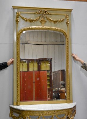 19th Century Louis XVI Overmantel Mirror-RVK-1220568