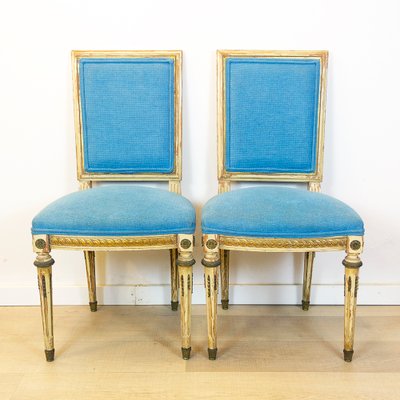 19th Century Louis XVI Style Dining Chairs, France, Set of 2-CQZ-1369381