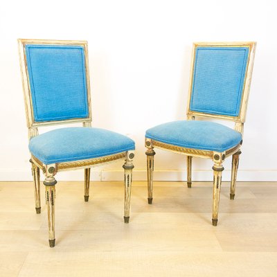 19th Century Louis XVI Style Dining Chairs, France, Set of 2-CQZ-1369381