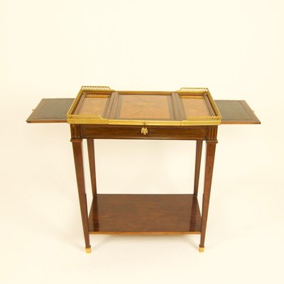 19th Century Louis XVI Style Gilt Bronze Mounted Marquetry Poudreuse or Vanity-KMT-726890