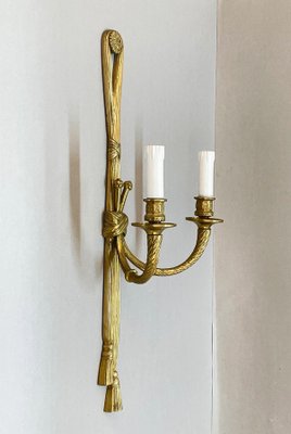 19th Century Louis XVI Style Knot and Tassel Candle Wall Lights, Set of 2-JDR-1125555