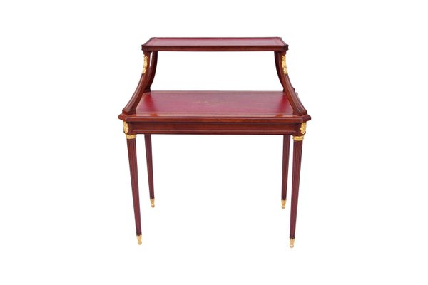 19th-Century Louis XVI Style Mahogany Tea Table-CEJ-488347