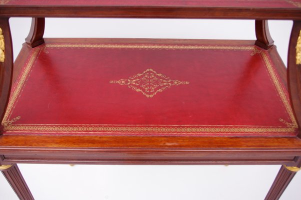 19th-Century Louis XVI Style Mahogany Tea Table-CEJ-488347