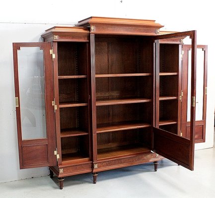 19th Century Louis XVI Style Mahogany Wall Unit-RVK-880973