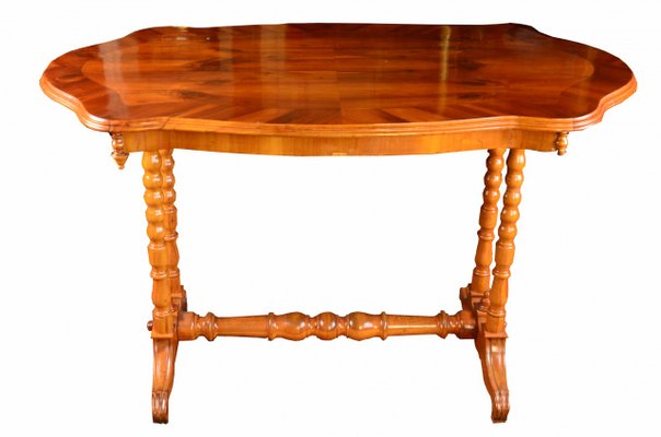 19th Century Ludwik Filip Cherrywood Table, Poland-FSD-1361853