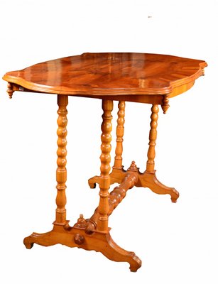 19th Century Ludwik Filip Cherrywood Table, Poland-FSD-1361853