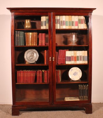 19th Century Mahogany Bookcase-HPU-1783480