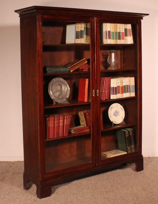 19th Century Mahogany Bookcase-HPU-1783480