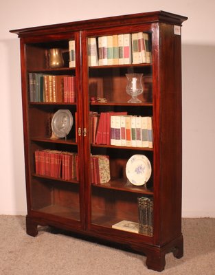 19th Century Mahogany Bookcase-HPU-1783480