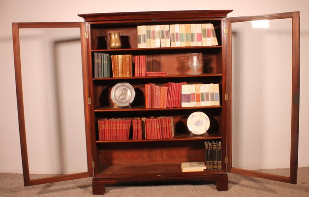 19th Century Mahogany Bookcase-HPU-1783480