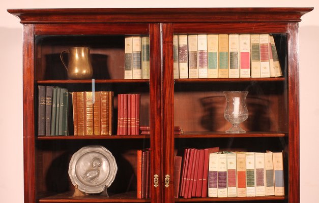 19th Century Mahogany Bookcase-HPU-1783480