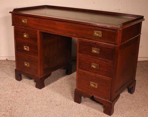 19th Century Mahogany Campaign Desk-HPU-1345156