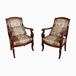 19th Century Mahogany Chairs, Set of 2-RVK-1251158