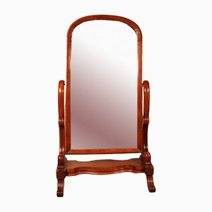 19th Century Mahogany Cheval Mirror-HPU-1223557