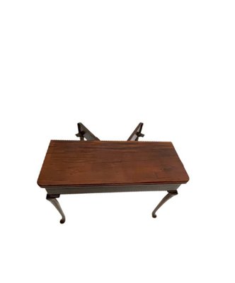 19th Century Mahogany Folding Console Table with 2 Drawers Each Side-UCH-1224338